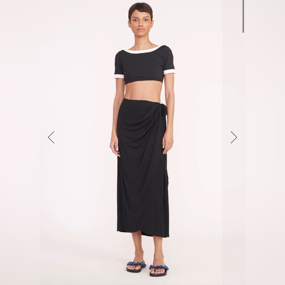 STAUD ANGELICA COVERUP SKIRT BLACK - Large